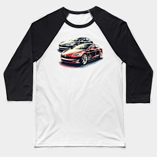 Tesla Model S Baseball T-Shirt